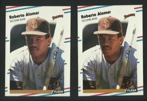LOTE DE 2 ROBERTO ALOMAR 1988 FLEER ACTUALIZACIÓN ROOKIES #U-122 COMO NUEVO - Imagen 1 de 1