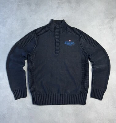 Napapijri географический мужской 1/4 молнии вязаный свитер размер M - Изображение 1 из 4