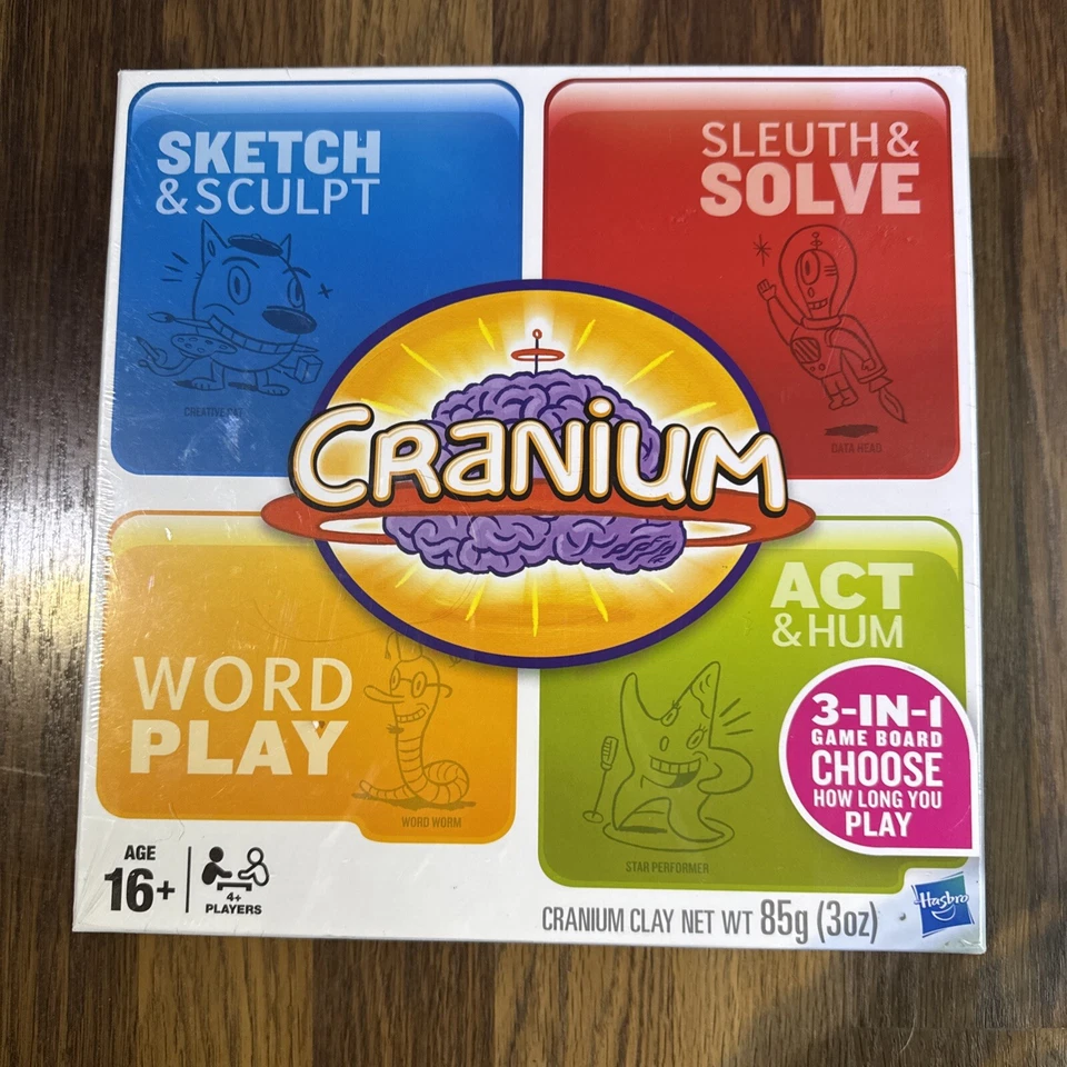 Cranium 3-In-1 Board Game Hasbro Games Words Clay Puzzle Act Rare Factory Sealed - Image 1 of 4