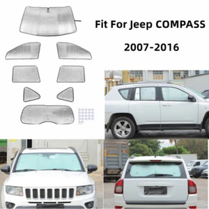 🌟8x Set Folding Windshield Visor Sunshade UV Protector For Jeep Compass 2007-16 - Picture 1 of 5