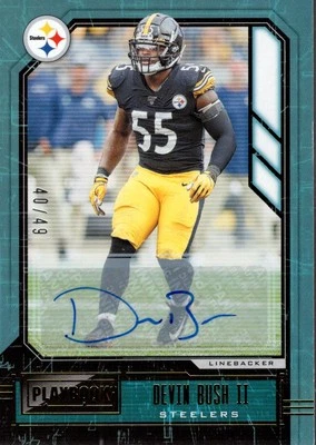 2020 Panini Playbook Signatures Gold #27 Devin Bush II Auto /49 - FB - Image 1 of 2