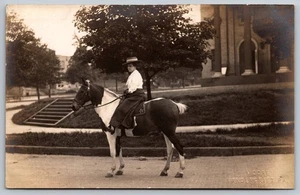 Real Photo Postcard Western Cowgirl Lady on A Horse *675 - Picture 1 of 2