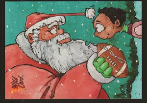 1993 NFL Properties Christmas #NNO - Santa Claus - Wild Card  93-636 - Picture 1 of 2