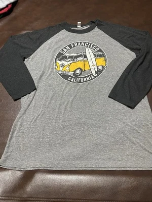 City Wear SF Hombre Mediano, San Francisco Con Retro. Van & Beach Foto 1 de 3