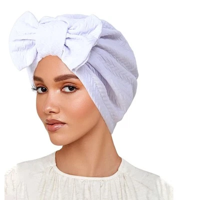 Bowknot Caps Women Muslim Hijab Chemo Cancer Hats Turban Head Wrap Caps Cover - Image 1 of 4
