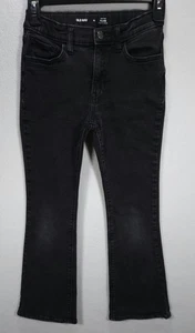 Old Navy Girls Jeans High Rise Flare Built-In Tough Black Denim Size 12 - Picture 1 of 7