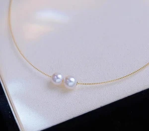 AAAA Charming 8-9mm natural white round pearl necklace bracelet set S925 17.5in - Picture 1 of 6