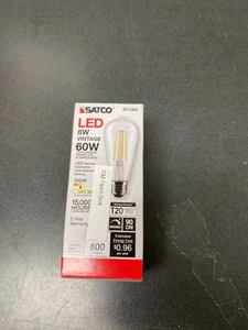 Satco 8 Watt ST19 LED - Clear - Medium base - 90 CRI - 3000K - 120 Volt - Picture 1 of 1