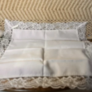 Servilletas de cena vintage blancas de lino y encaje - Juego cuadrado de 8 cabañas vacaciones - Imagen 1 de 4