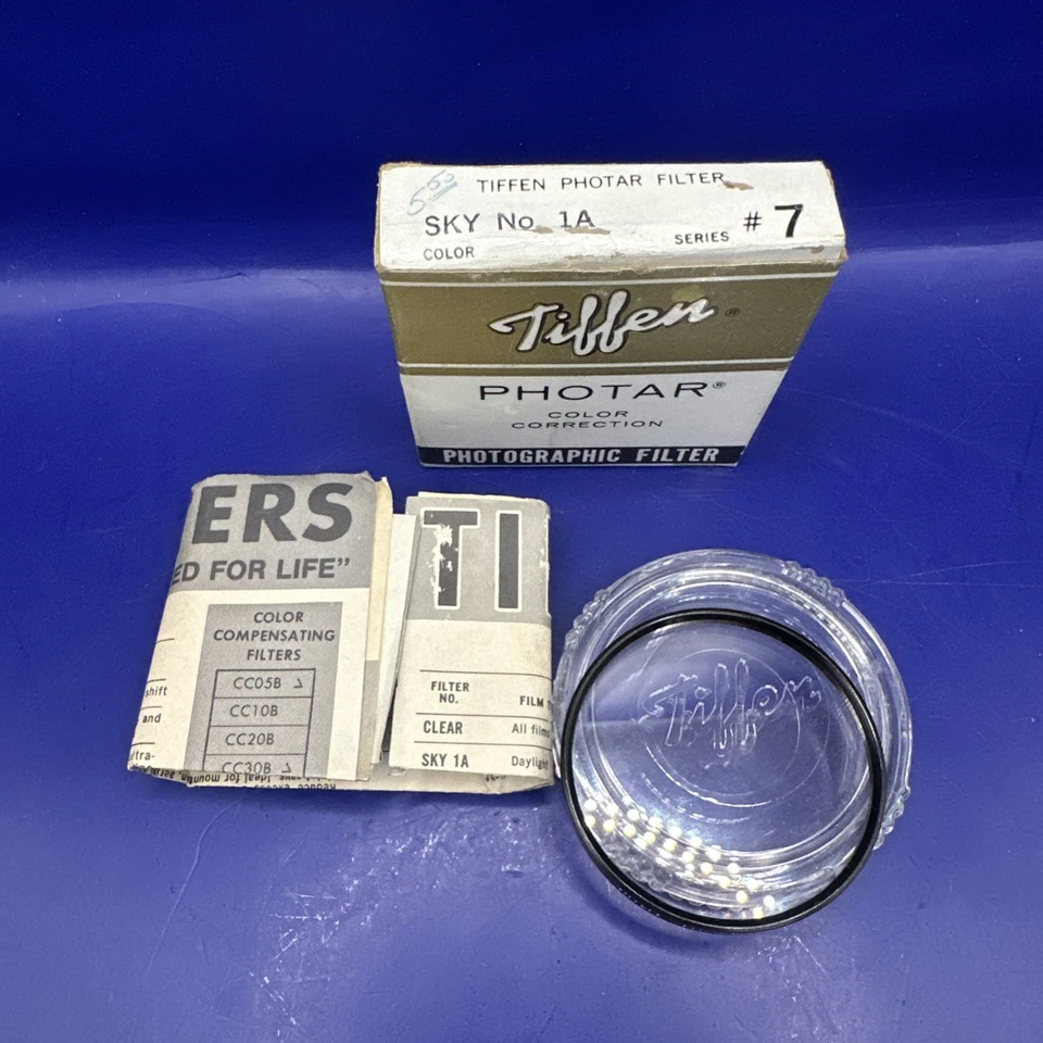 NOS Vintage Tiffen Photar Series #7  Sky No. 1A Drop In Filter USA Made - Image 1 of 4