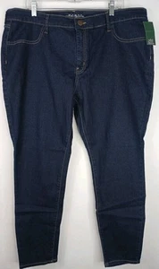 Women's Denim Jeans Plus Size's 20W- 24W Blue Skinny Leg Jeans Pants New #241 - Picture 1 of 11