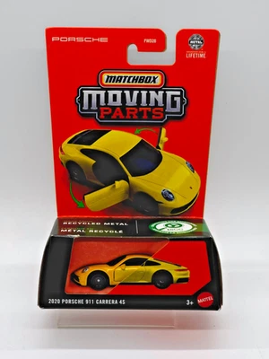 Piezas móviles Matchbox 2020 Porsche 911 Carrera 4S amarillo Foto 1 de 4