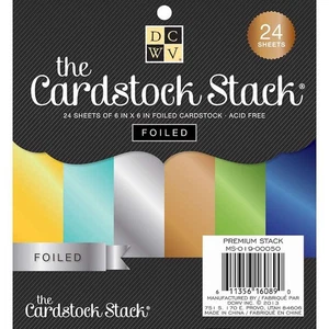 DCWV Specialty Stack 6"X6" 24/Pkg Foiled, 6 Colors/4 Each - Picture 1 of 1