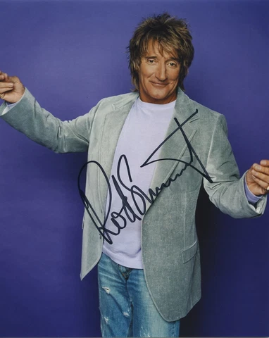ROD STEWART SIGNED AUTOGRAPHED COLOR PHOTO MUSIC LEGEND!! Cover