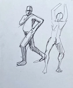 Dibujo desnudo masculino posando de John Reilly - Imagen 1 de 2