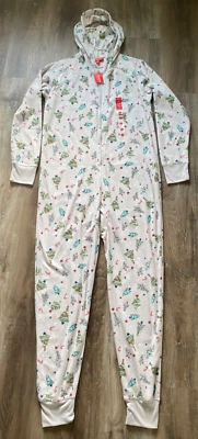 Pijama de una pieza con capucha gris de vacaciones MACY'S nuevo con etiquetas talla M~l/s~NUEVO~ Foto 1 de 3