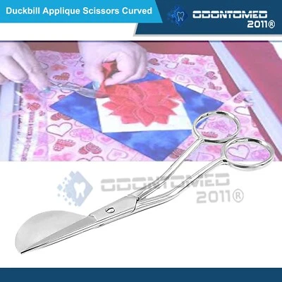 6" Best Duckbill Applique Scissors Curved Embroidery Lace Thread Qality DS-1311 - Image 1 of 4