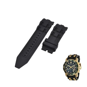 Correa de reloj Pro Diver 17883 26 mm de goma negra para Invicta - Imagen 1 de 7