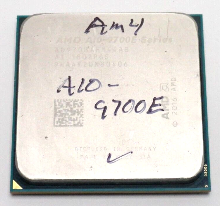AMD A10-Series A10-9700E 3.0GHz Quad-Core Socket AM4 CPU P/N: AD970BAHM44AB - Image 1 of 1