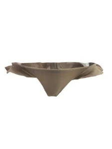 INDAH Women's Beige Flurry Solid Triangle Swim Bikini Bottom #C17 Small NWT - Picture 1 of 1