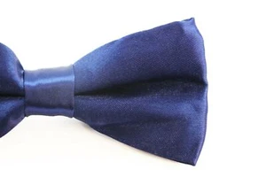 Boys Navy Blue Bow Tie Little Baby Toddler Kids Adjustable Pretied - Picture 1 of 3