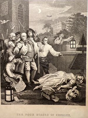 Antik Stahlstich 1860 ANATOMIE THE FOUR STAGE Caricaturas Engraving Illustration - Bild 1 von 4