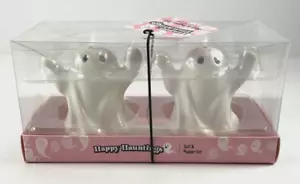 Coctelera de cerámica Ghost de sal y pimienta pintada a mano Halloween NUEVO - Imagen 1 de 6
