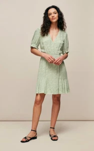 Vestido envolvente ligero multi floral verde jardín inglés Whistles - talla UK 12 - Imagen 1 de 8