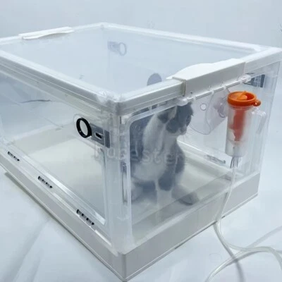 Pet Atomization Box Oxygen Room Foldable Easy Carry Veterinary Nebulization Cage - Image 1 of 4