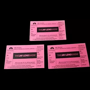 3 - The Jay Leno Show Burbank California October 28 2009 Ticket Stubs Comedian - Picture 1 of 2