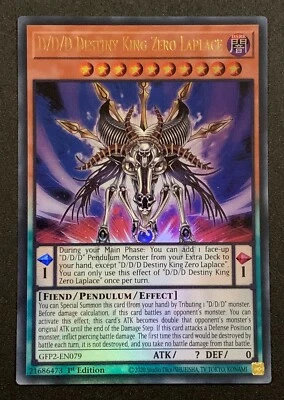 D/D/D Destiny King Zero Laplace | GFP2-EN079 | Ultra Rare | 1st Ed | YuGiOh TCG - Image 1 of 3