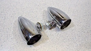 HARLEY DAVIDSON CHROME BULLET STYLE TURN SIGNAL HOUSING SET (J,j) - Bild 1 von 7