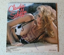 CLAUDIA SCHIFFER CALENDARIO 1993 CON AUTOGRAFO ORIGINALE