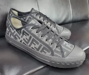 🔥Fendi "Domino" FF Logo Black Sneakers Sz9M Mint!! w/Box and Dustbags🔥 - Picture 1 of 14