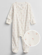 Baby Gap Print One-Piece Off White Floral 3-6 months