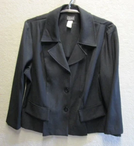 Virgo Womens Blazer Jacket Size Petite XXL Long Sleeves Black💙 - Picture 1 of 3