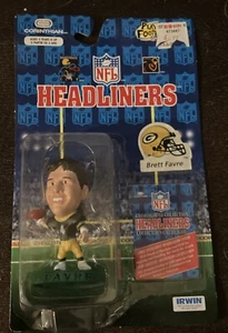 NFL Brett Favre Green Bay Packers Headliners Figura de Acción Fútbol NUEVO 1996 HOF - Imagen 1 de 2