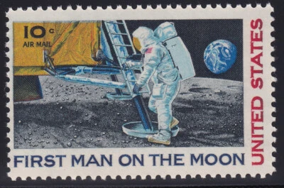 USA Sc #C76 - 10 cents  - MNH (U/M) G-VG - First Man on the Moon - Image 1 of 2