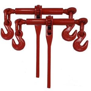 2 Pack Heavy Duty 3/8" - 1/2" Ratchet Load Chain Binder Flatbed Truck Trailer - Picture 1 of 8