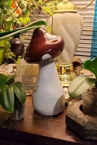 VTG Ceramic Mushroom Figurine Garden Statue Fungus Fungi Toadstool Cottagecore - Picture 1 of 15