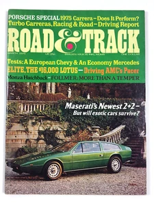 Road & Track Magazine March 1975 Porsche Carreras Monza Hatchback European Chevy - Picture 1 of 9