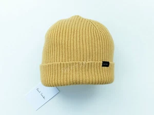 Paul Smith Men's Cashmere Mustard Yellow Beanie Hat RRP: £115 - Picture 1 of 11