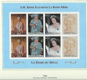 TOGO 1995 - QUEEN MOTHER'S 95th BIRTHDAY - Sheetlet (2 x SG 2201/4) - MNH - Picture 1 of 1