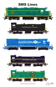 SMS Lines Locomotives 11"x17" Poster by Andy Fletcher signed - Picture 1 of 1