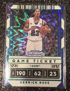 2020 PANINI CONTENDERS DRAFT PICKS DERRICK ROSE GAME TICKET GREEN EXPLOSION 