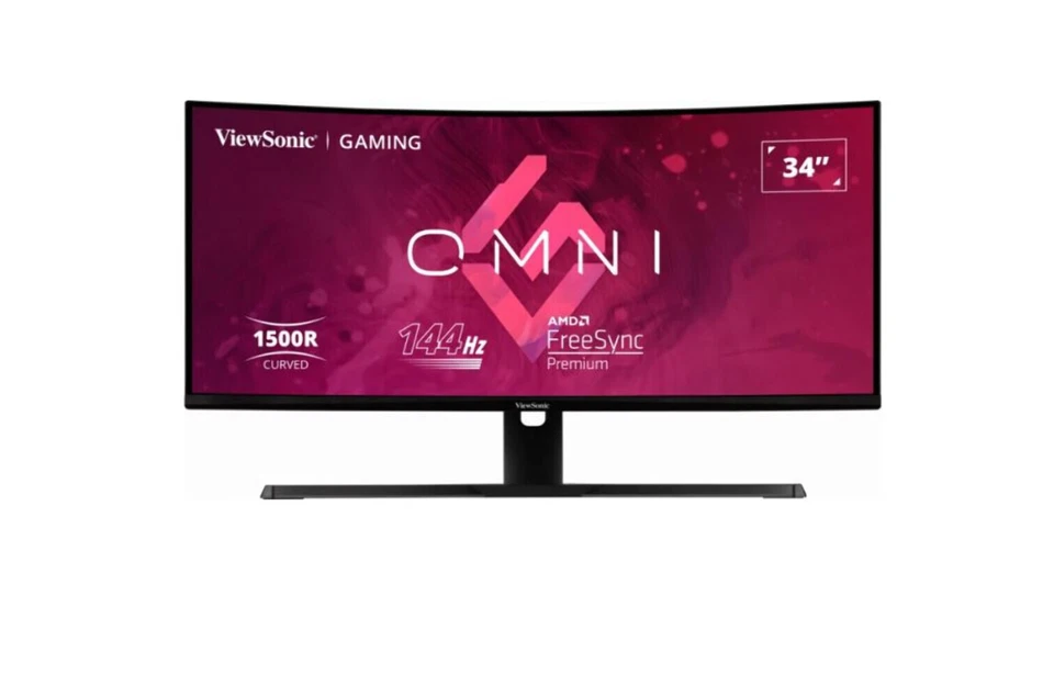 ViewSonic 34' Curved 3440x1440, 144Hz, 1500R , HDR10, Adaptive Sync, 2x HDMI, 2x - Image 1 of 1