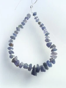 Tanzanite nugget rough Beads 15-05 mm 9 inches strand  for jewelry making - Picture 1 of 3