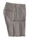 Incotex Brown Micro-Check Cotton Blend Pants - Slim - (INC105221)