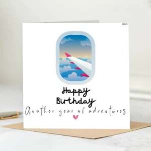 Personalisierte Geburtstagskarte Travel Buddy/Friend 300 g/m² Kartenqualität 6x6 - Bild 1 von 2