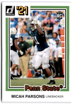 2021 Chronicles Draft Picks Donruss Retro Orange #27 MICAH PARSONS RC Penn State - Image 1 of 2